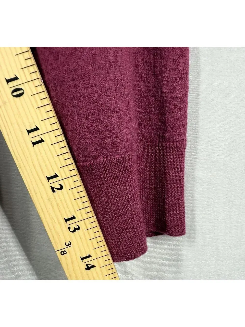 Talbots 100% Pure Merino Wool Sweater Women Merlot Sz Large Burgundy V-Neck Warm
